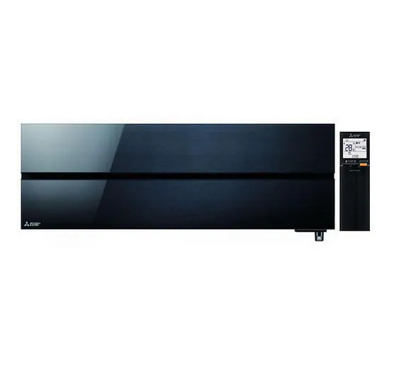 Black wall-mounted air-conditioner with remote controller